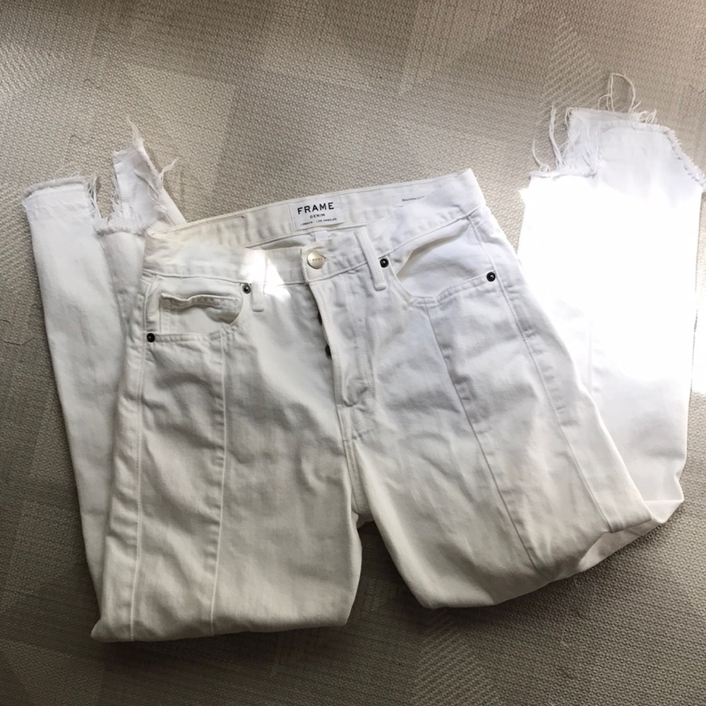 Frame White Denim Jeans